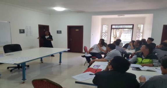 An English training class and EPT for Chinese employees held by CNMC Luanshya