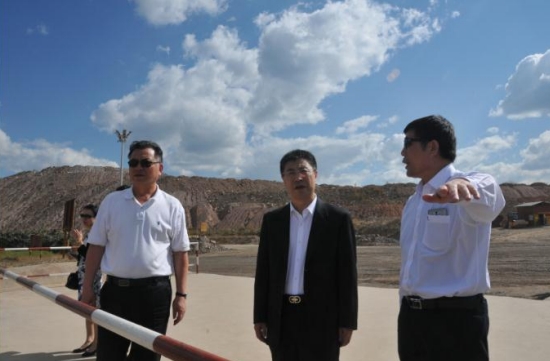 New Chinese Ambassador to Zambia Li Jie and the delegation surveyed China Nonferrous Metal Mining Group in Luanshya